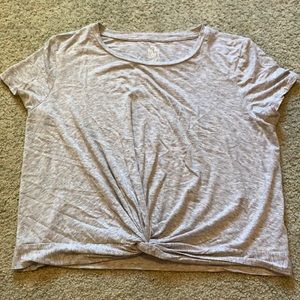 Aerie Real Soft Cropped Tie Front